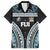 Custom Flying Fijians Rugby Family Matching Puletasi and Hawaiian Shirt Tapa Tribal Cloth Black Color LT03 Dad's Shirt - Short Sleeve Black - Polynesian Pride