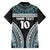 Custom Flying Fijians Rugby Family Matching Short Sleeve Bodycon Dress and Hawaiian Shirt Tapa Tribal Cloth Black Color LT03 - Polynesian Pride