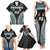 Custom Flying Fijians Rugby Family Matching Tank Maxi Dress and Hawaiian Shirt Tapa Tribal Cloth Black Color LT03 - Polynesian Pride