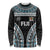 Custom Flying Fijians Rugby Long Sleeve Shirt Tapa Tribal Cloth Black Color LT03 Unisex Black - Polynesian Pride