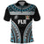 Custom Flying Fijians Rugby Polo Shirt Tapa Tribal Cloth Black Color LT03 Black - Polynesian Pride