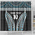 Custom Flying Fijians Rugby Shower Curtain Tapa Tribal Cloth Black Color