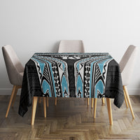 Custom Flying Fijians Rugby Tablecloth Tapa Tribal Cloth Black Color LT03 - Polynesian Pride