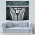 Custom Flying Fijians Rugby Tapestry Tapa Tribal Cloth Black Color