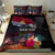 Personalised Kiribati Independence Day Bedding Set Frigatebird and Plumeria Hibiscus Flower