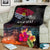 Personalised Kiribati Independence Day Blanket Frigatebird and Plumeria Hibiscus Flower