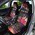 Personalised Kiribati Independence Day Car Seat Cover Frigatebird and Plumeria Hibiscus Flower