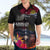 Kiribati Independence Day Hawaiian Shirt Frigatebird and Plumeria Hibiscus Flower