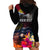 Kiribati Independence Day Hoodie Dress Frigatebird and Plumeria Hibiscus Flower