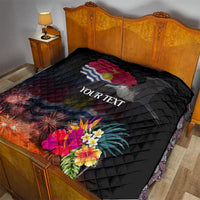 Personalised Kiribati Independence Day Quilt Frigatebird and Plumeria Hibiscus Flower LT03 - Polynesian Pride