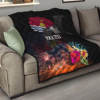 Personalised Kiribati Independence Day Quilt Frigatebird and Plumeria Hibiscus Flower LT03 - Polynesian Pride