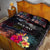 Personalised Kiribati Independence Day Quilt Bed Set Frigatebird and Plumeria Hibiscus Flower