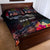 Personalised Kiribati Independence Day Quilt Bed Set Frigatebird and Plumeria Hibiscus Flower