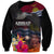 Kiribati Independence Day Sweatshirt Frigatebird and Plumeria Hibiscus Flower