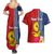 Kiribati Independence Day Couples Matching Summer Maxi Dress and Hawaiian Shirt Kiribati Map With Flag Color