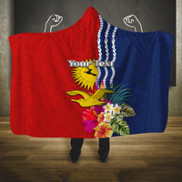 Personalised Kiribati Independence Day Hooded Blanket Kiribati Map With Flag Color LT03 One Size Red - Polynesian Pride