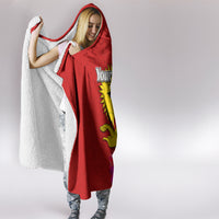 Personalised Kiribati Independence Day Hooded Blanket Kiribati Map With Flag Color LT03 - Polynesian Pride