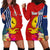 Kiribati Independence Day Hoodie Dress Kiribati Map With Flag Color