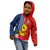 Kiribati Independence Day Kid Hoodie Kiribati Map With Flag Color