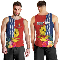 Personalised Kiribati Independence Day Men Tank Top Kiribati Map With Flag Color LT03 - Polynesian Pride