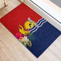 Personalised Kiribati Independence Day Rubber Doormat Kiribati Map With Flag Color LT03 - Polynesian Pride