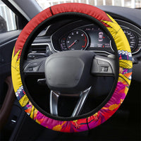 Kiribati Independence Day Steering Wheel Cover Kiribati Map With Flag Color LT03 - Polynesian Pride