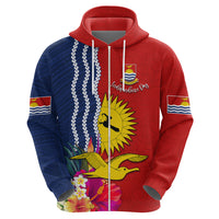 Personalised Kiribati Independence Day Zip Hoodie Kiribati Map With Flag Color LT03 - Polynesian Pride