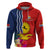 Kiribati Independence Day Zip Hoodie Kiribati Map With Flag Color