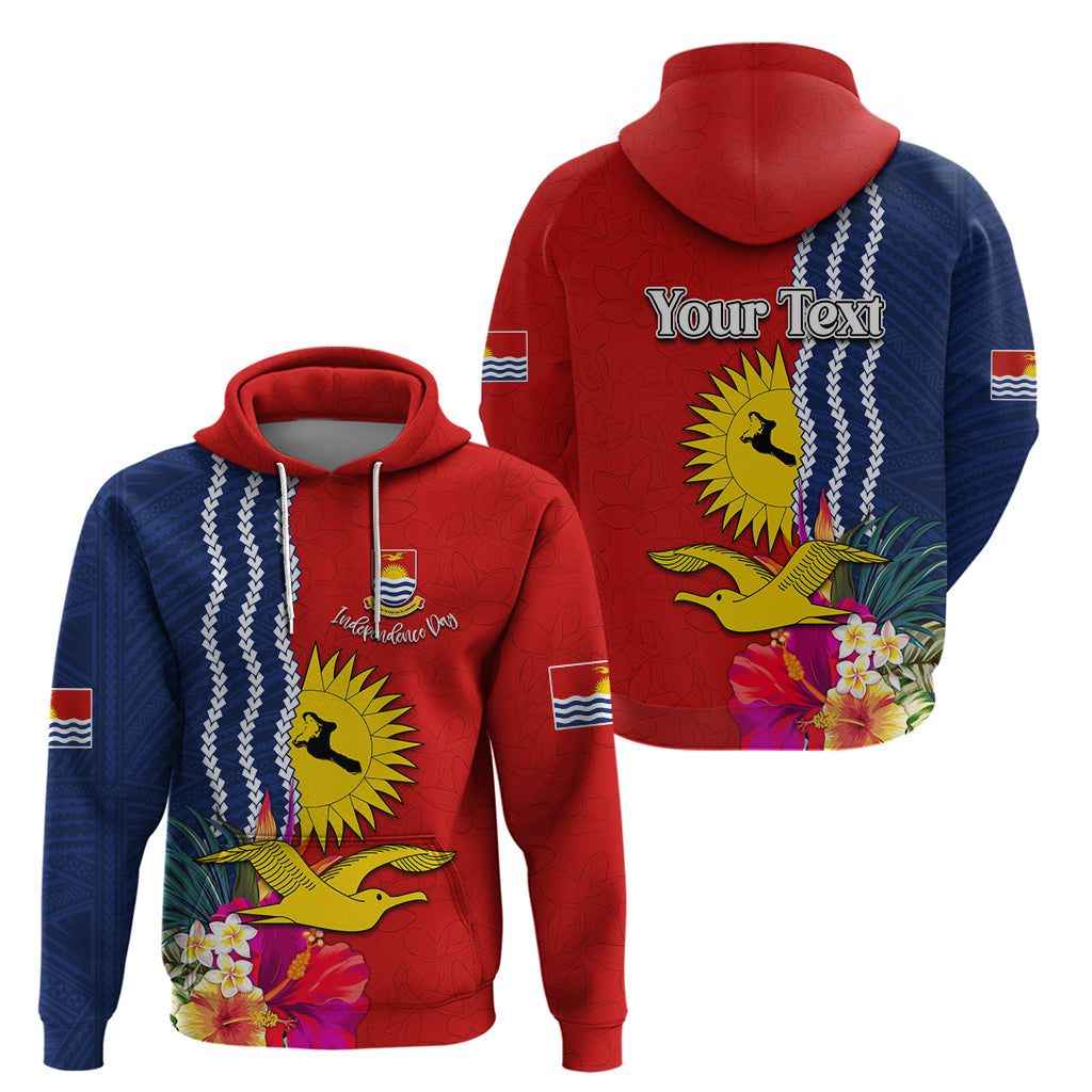 Personalised Kiribati Independence Day Zip Hoodie Kiribati Map With Flag Color LT03 - Polynesian Pride