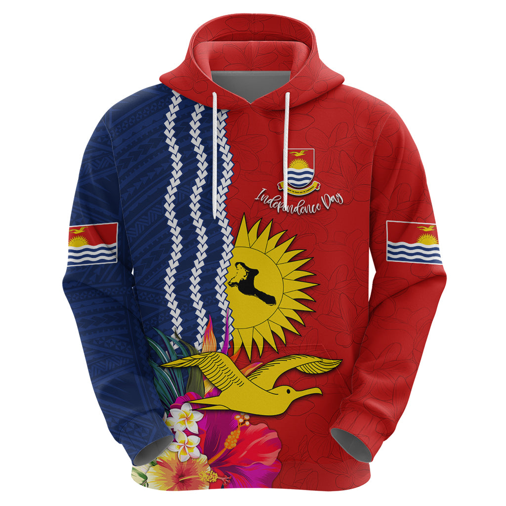 Personalised Kiribati Independence Day Zip Hoodie Kiribati Map With Flag Color LT03 - Polynesian Pride