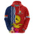 Kiribati Independence Day Zip Hoodie Kiribati Map With Flag Color