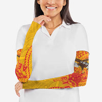 Personalized American Samoa Fautasi Race Arm Sleeves Aeto Pago Pago with Eagle Samoan Tribal Patterns LT03 - Polynesian Pride