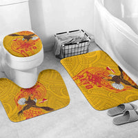 American Samoa Fautasi Race Bathroom Set Aeto Pago Pago with Eagle Samoan Tribal Patterns LT03 Mat Set Only (3 pcs) One Size Multicolor - Polynesian Pride