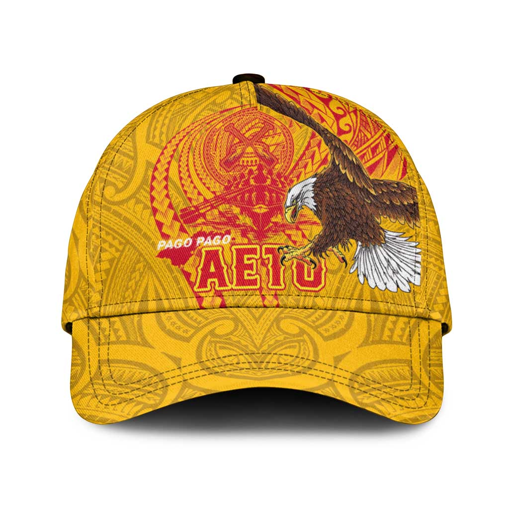 American Samoa Fautasi Race Classic Cap Aeto Pago Pago with Eagle Samoan Tribal Patterns LT03 Universal Fit Multicolor - Polynesian Pride