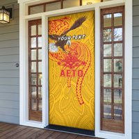 Personalized American Samoa Fautasi Race Door Cover Aeto Pago Pago with Eagle Samoan Tribal Patterns LT03 - Polynesian Pride