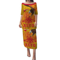 Personalized American Samoa Fautasi Race Puletasi Aeto Pago Pago with Eagle Samoan Tribal Patterns LT03 Long Dress Multicolor - Polynesian Pride