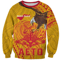 Personalized American Samoa Fautasi Race Sweatshirt Aeto Pago Pago with Eagle Samoan Tribal Patterns LT03 Unisex Multicolor - Polynesian Pride