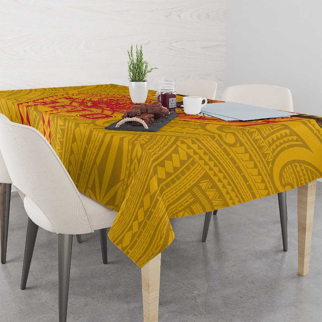 American Samoa Fautasi Race Tablecloth Aeto Pago Pago with Eagle Samoan Tribal Patterns LT03 - Polynesian Pride