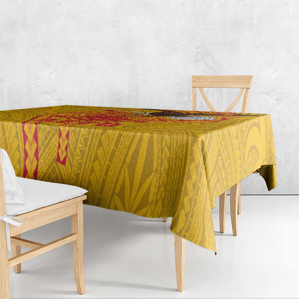 American Samoa Fautasi Race Tablecloth Aeto Pago Pago with Eagle Samoan Tribal Patterns LT03 - Polynesian Pride