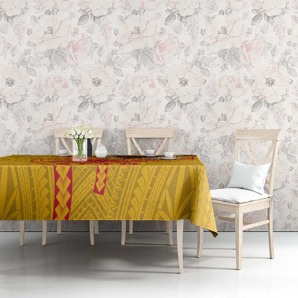 American Samoa Fautasi Race Tablecloth Aeto Pago Pago with Eagle Samoan Tribal Patterns LT03 - Polynesian Pride