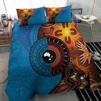 Fiji and Australia Together Bedding Set Tapa Tribal Tattoo mix Aboriginal Pattern LT03 - Polynesian Pride