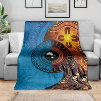 Fiji and Australia Together Blanket Tapa Tribal Tattoo mix Aboriginal Pattern LT03 - Polynesian Pride