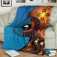 Fiji and Australia Together Blanket Tapa Tribal Tattoo mix Aboriginal Pattern LT03 - Polynesian Pride