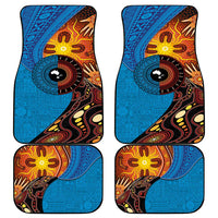 Fiji and Australia Together Car Mats Tapa Tribal Tattoo mix Aboriginal Pattern LT03 - Polynesian Pride