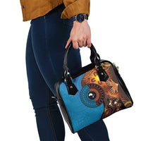 Fiji and Australia Together Shoulder Handbag Tapa Tribal Tattoo mix Aboriginal Pattern LT03 - Polynesian Pride