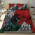 Tonga and New Zealand Together Bedding Set Tongan Kupesi Ngatu Tattoo and Maori Paua Shell Pattern