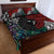 Tonga and New Zealand Together Quilt Bed Set Tongan Kupesi Ngatu Tattoo and Maori Paua Shell Pattern