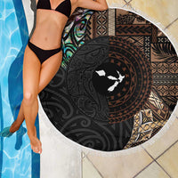 Samoa and New Zealand Together Beach Blanket Siapo Motif and Maori Paua Shell Pattern LT03 - Polynesian Pride