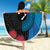 Fiji and New Zealand Together Beach Blanket Tapa Maori Tattoo mix Tagimoucia and Pohutukawa