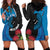 Fiji and New Zealand Together Hoodie Dress Tapa Maori Tattoo mix Tagimoucia and Pohutukawa